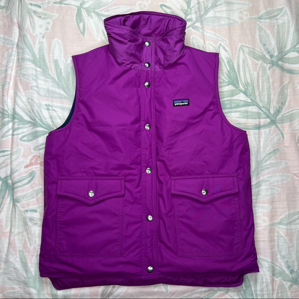 Patagonia Mirror Lake Vest Reversible Puffer Jacket Colorblock Warm Winter Large - Picture 4 of 10